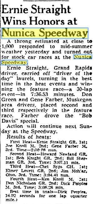 Nunica Speedway - April 1951 (newer photo)